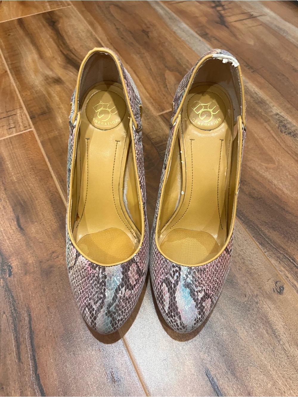 BCBG Generation Women's Pink Snake-Print Pumps